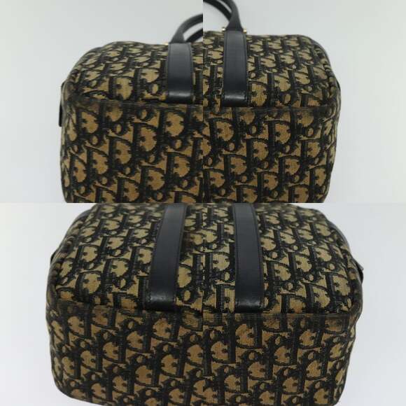 DIOR Trotter Canvas Hand Bag Navy Gold - Picture 10 of 12